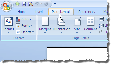04 clicking page layout tab 2007