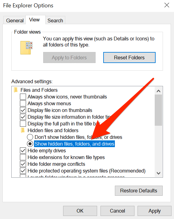 1607482935 601 Comment afficher les fichiers caches dans Windows 10