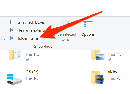 1607482936 8 Comment afficher les fichiers caches dans Windows 10