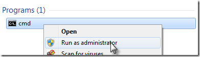exécuter en tant qu'administrateur windows 7
