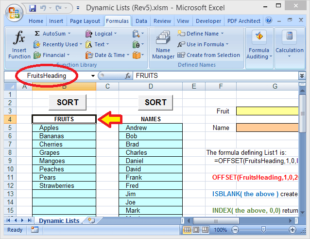 1607623160 798 Utiliser les noms de plage dynamique dans Excel pour les