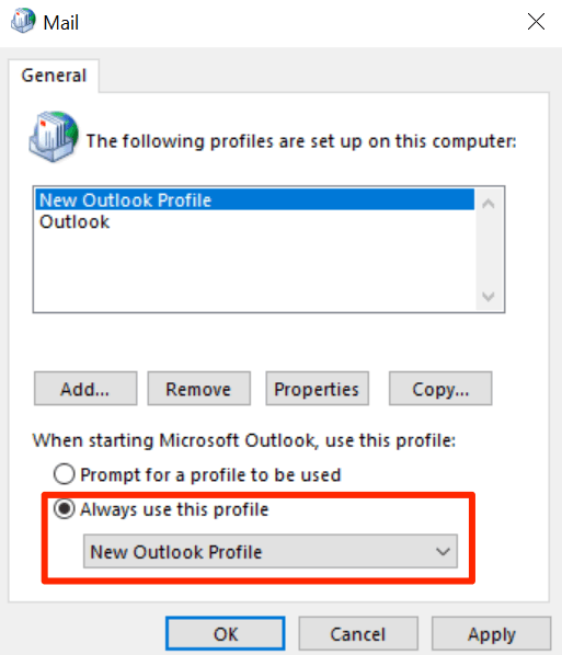 1607756130 399 Comment reparer Outlook bloque lors du chargement du profil