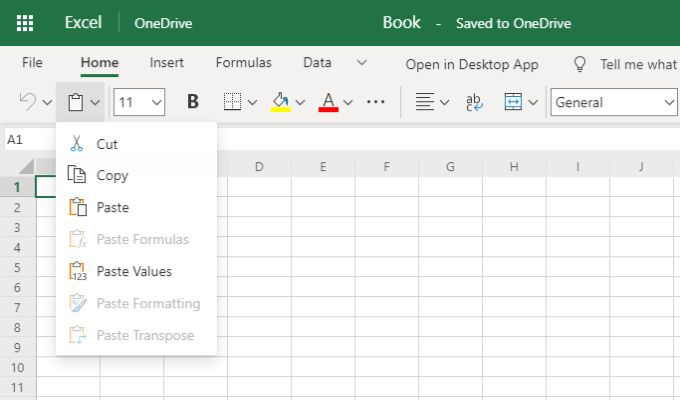 1607803923 649 Differences entre Microsoft Excel Online et Excel pour ordinateur de