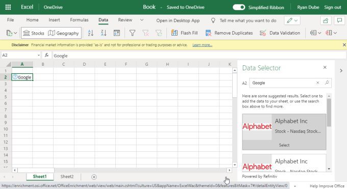 1607803925 842 Differences entre Microsoft Excel Online et Excel pour ordinateur de