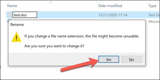 1607939300 702 Comment changer le type de fichier dans Windows 10