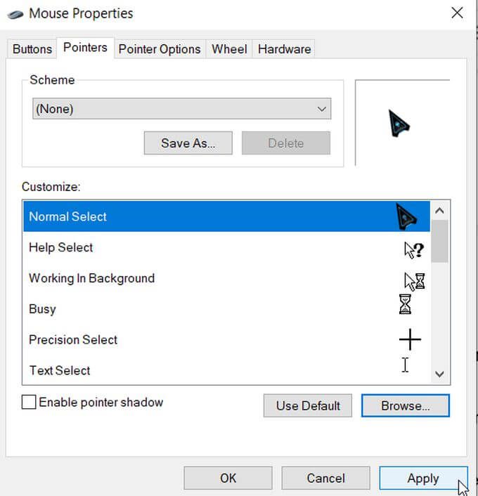1607956134 859 Comment changer le curseur sous Windows 10