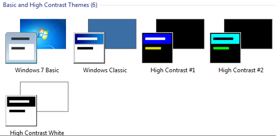 thème de base windows 7