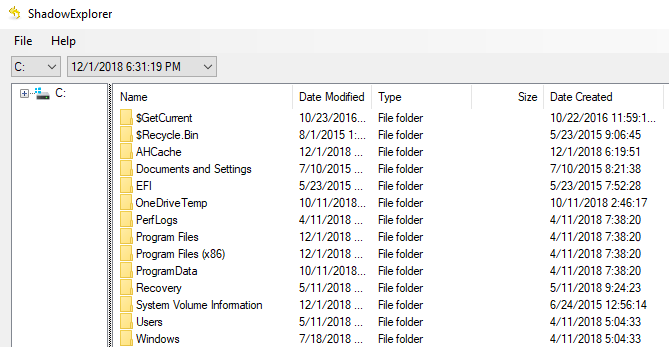 1608449664 99 Restaurer les fichiers perdus dans Windows avec Shadow
