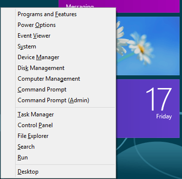 raccourcis Windows 8