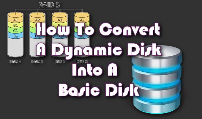 Comment convertir un disque dynamique en disque de base