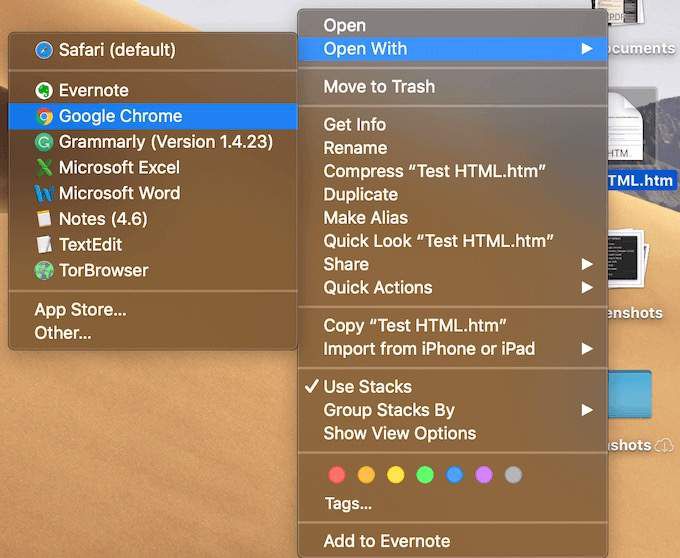 Comment ouvrir un fichier HTML dans Google Chrome