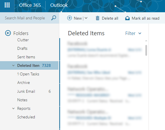Comment recuperer des e mails supprimes dans Office 365