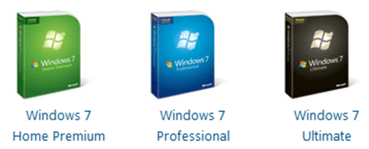 Comparaison des versions de Windows 7 Famille Professionnel Integrale