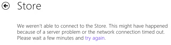 Windows Store ne peut pas se connecter