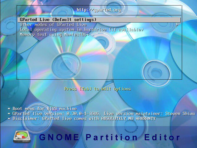 Utiliser GParted pour gerer les partitions de disque sous Windows
