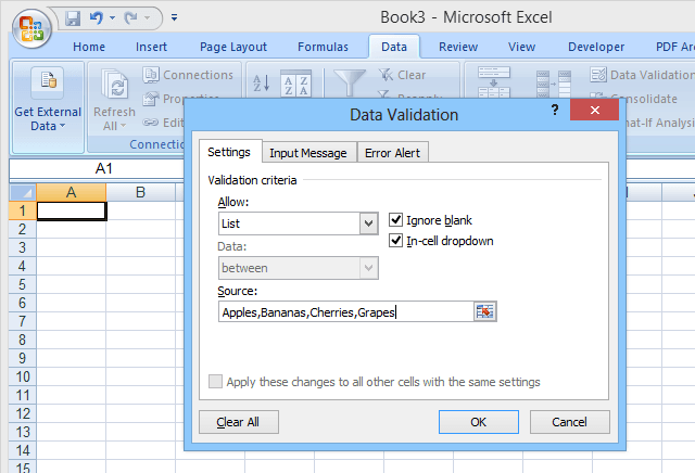 Utiliser les noms de plage dynamique dans Excel pour les