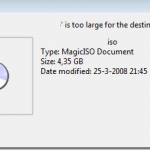 Correction de l'erreur «Le fichier est trop volumineux pour le système de fichiers de destination»